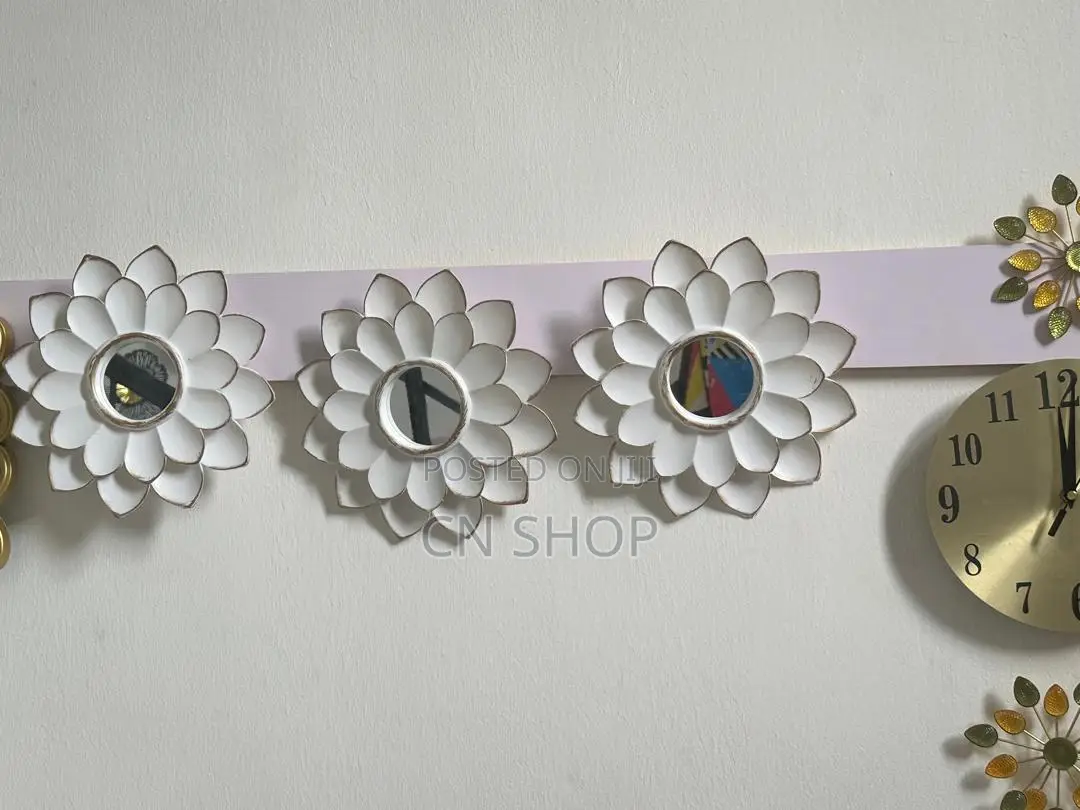 Set of 3 Mirrors White Frame