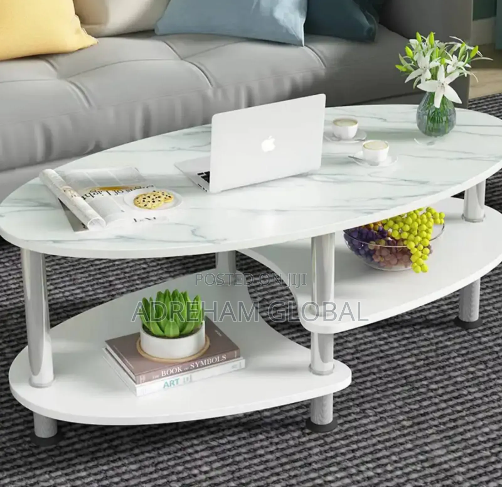 Double Layer Living Room Center Table, 120cm