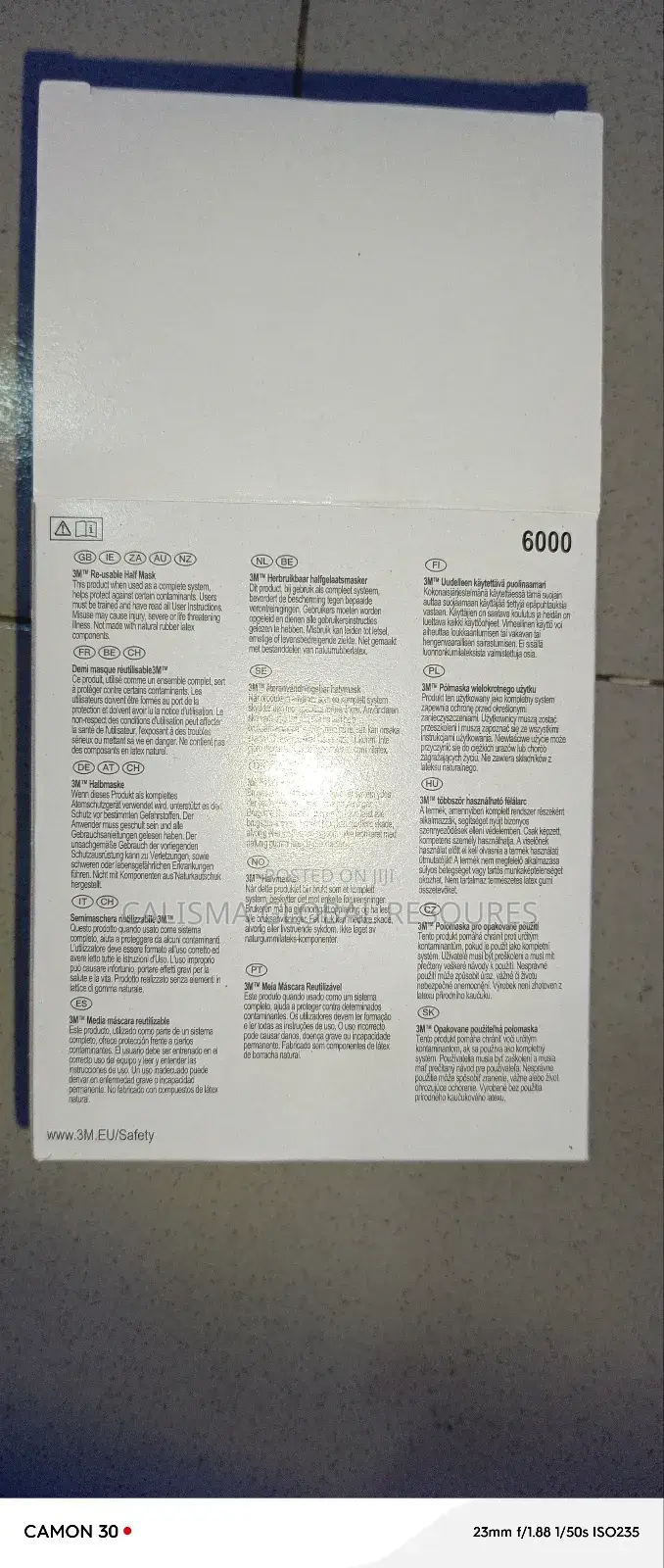 3M Half Face 6200