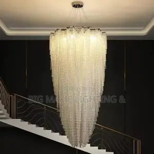 Modern Luxury Crystal Long Ceiling Chandelier