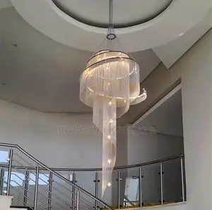 Modern Luxurious Spiral Chain Chandeliers