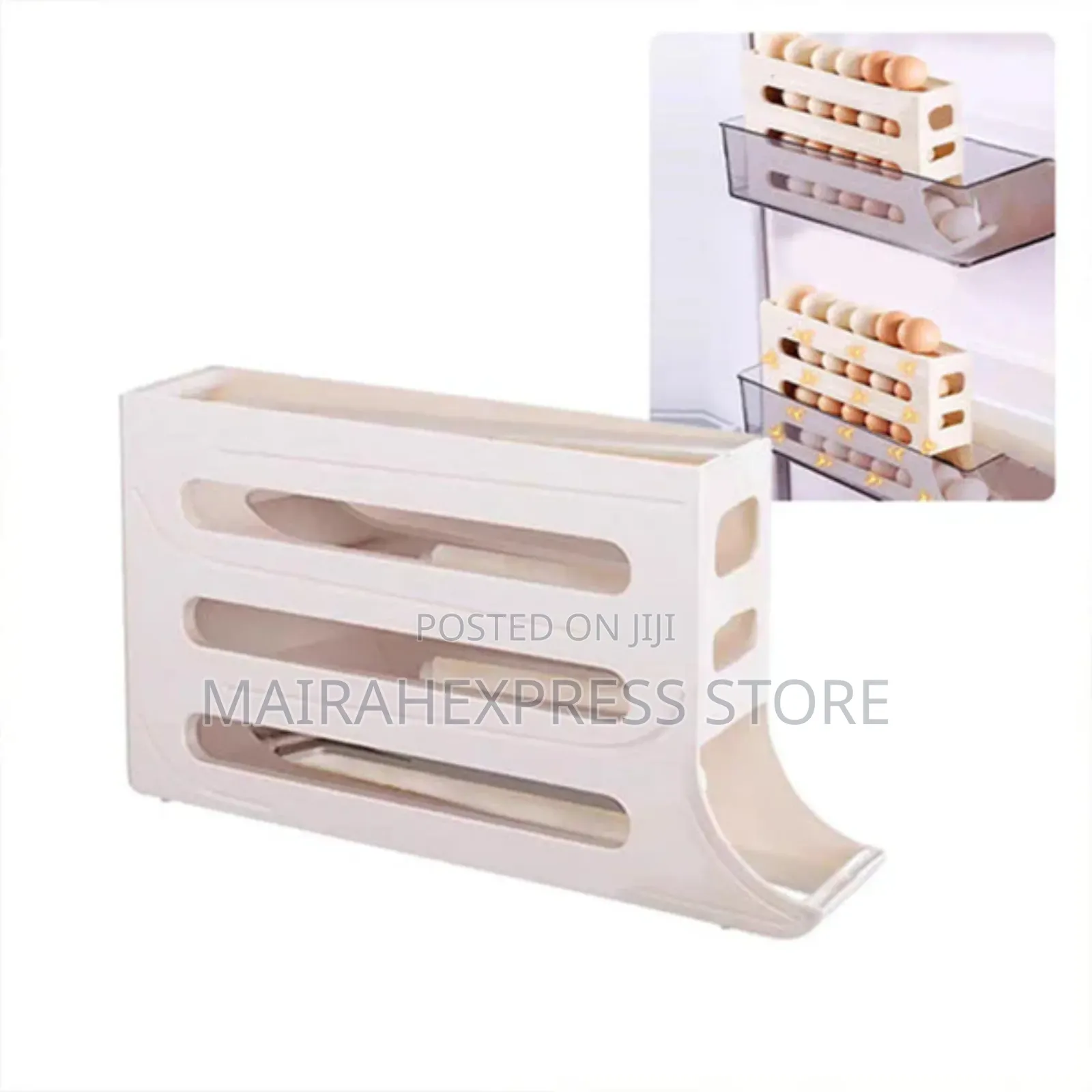 Multi-Function 4-Layer Tilted Design Slide Egg Storage Box