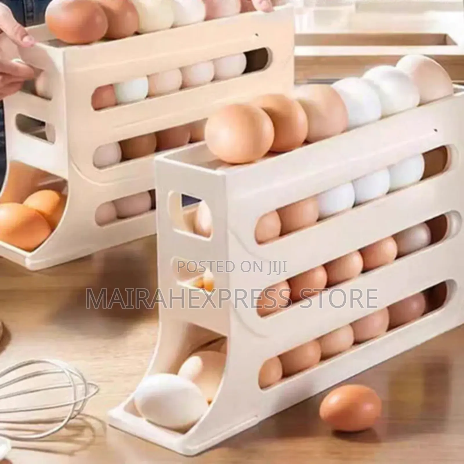 Multi-Function 4-Layer Tilted Design Slide Egg Storage Box