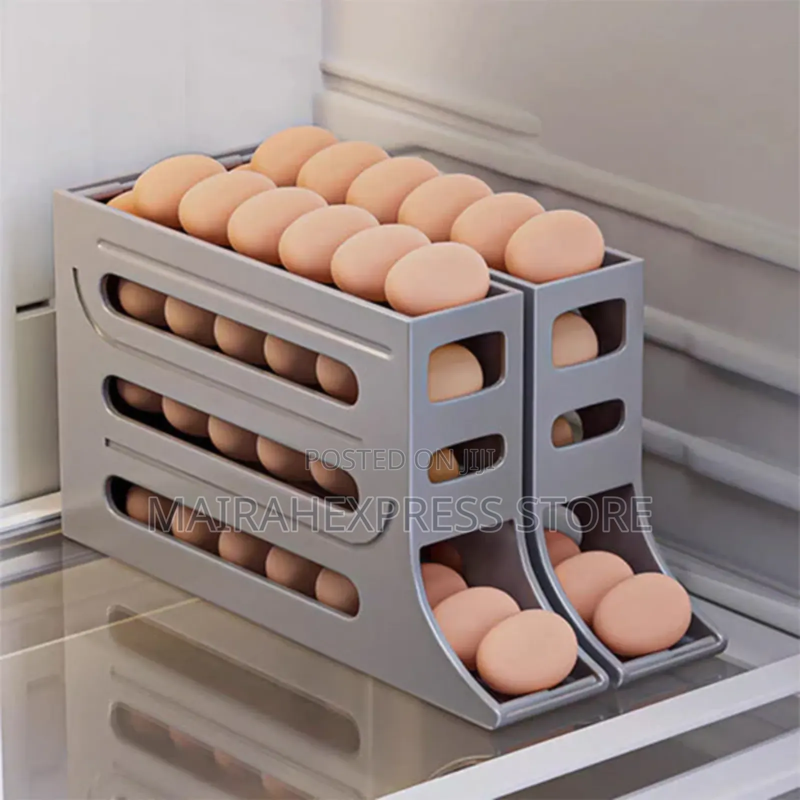 Multi-Function 4-Layer Tilted Design Slide Egg Storage Box