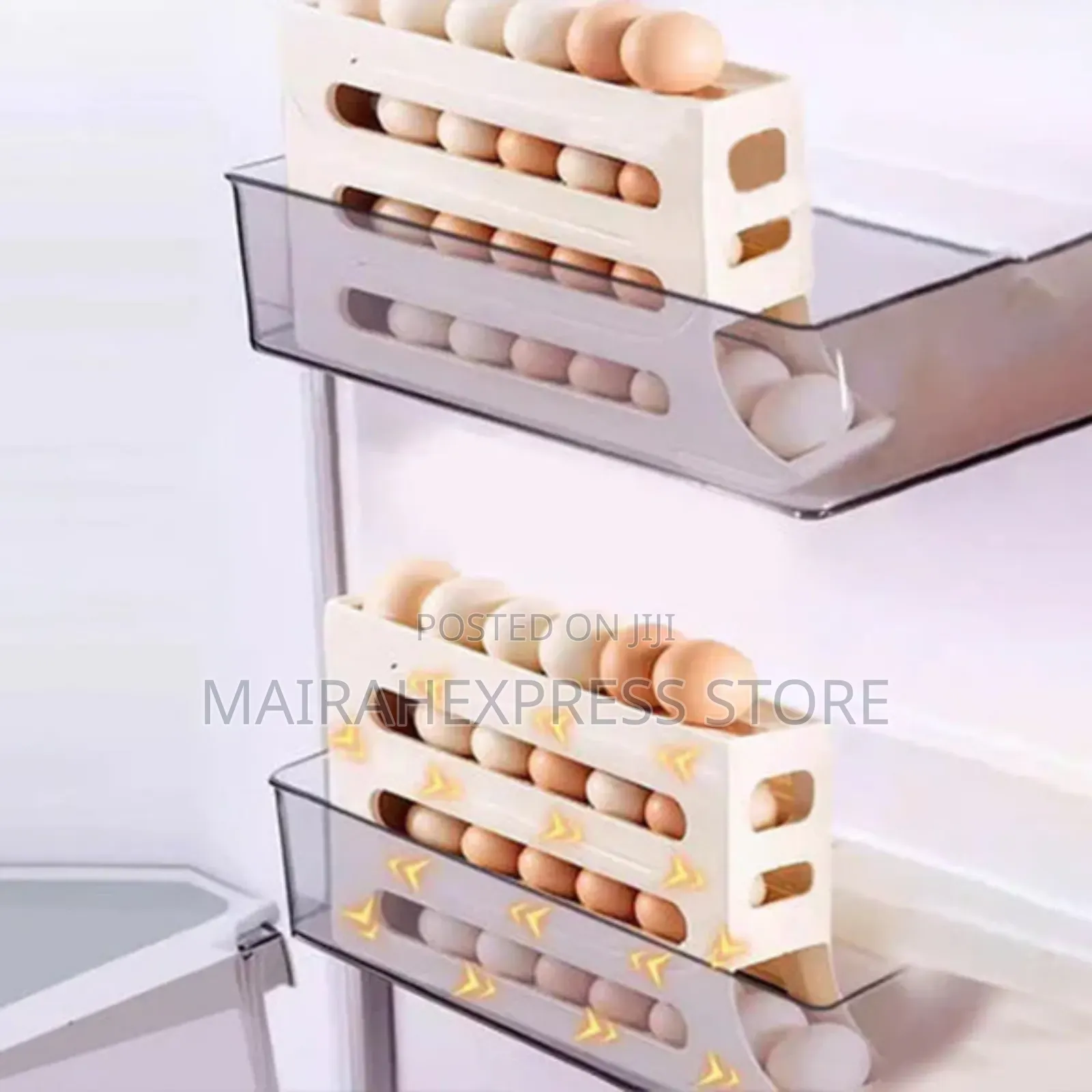 Multi-Function 4-Layer Tilted Design Slide Egg Storage Box