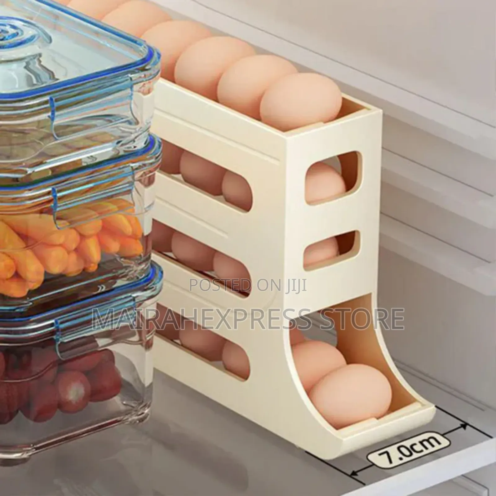 Multi-Function 4-Layer Tilted Design Slide Egg Storage Box
