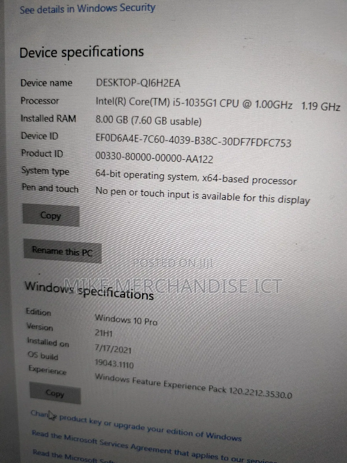 Laptop Microsoft Surface Go 8GB Intel Core I5 SSD 256GB