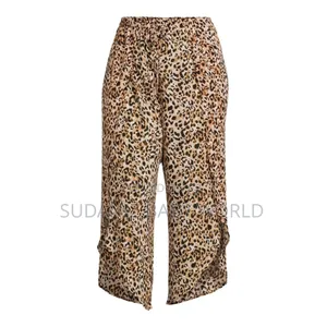 Time and Tru Women's Gathered Waist Petal Pants Cover Up