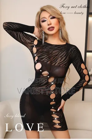 Rhinestone Long Sleeve Crystal Dresses Bodystocking