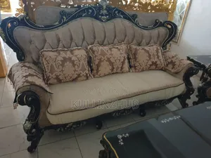 Egyptian Luxury Fabric Royal Sofa
Set, 2side Stool, Table