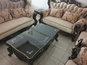 Egyptian Luxury Fabric Royal Sofa
Set, 2side Stool, Table