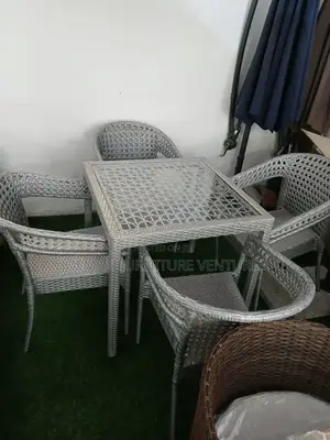 Rattan Outdoor Party Chairs and Table