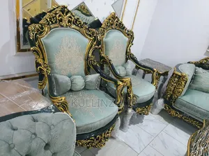 High Quality Egyptian Royal Fabric 9 Seater Sofa, 2stool