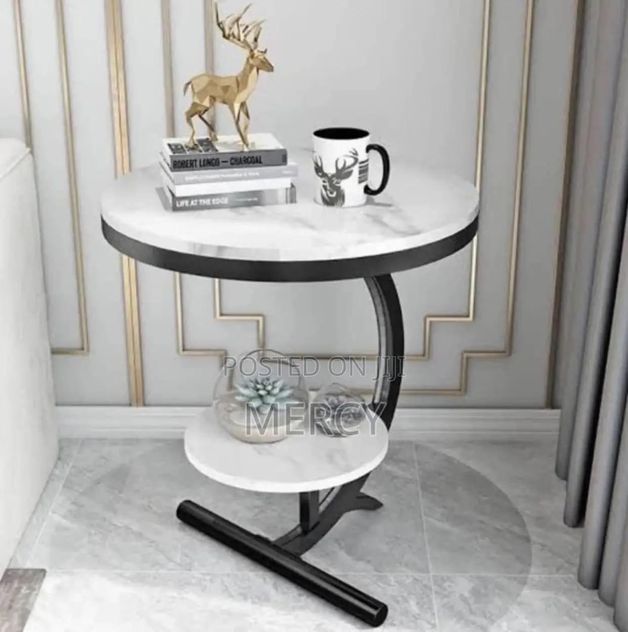 Side Table With Marble Top