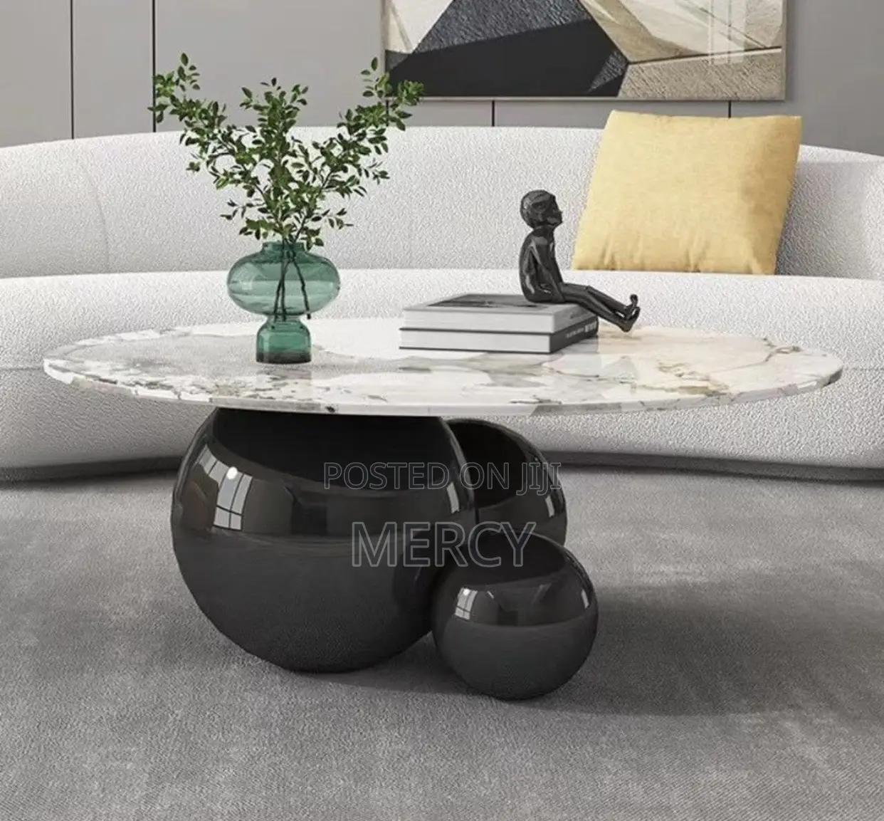 Quality Coffee Table Marble Top With Side Stool