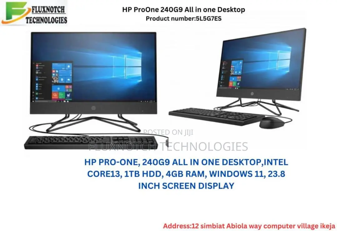 New Desktop Computer HP AiO 24 4GB Intel Core I3 HDD 1T