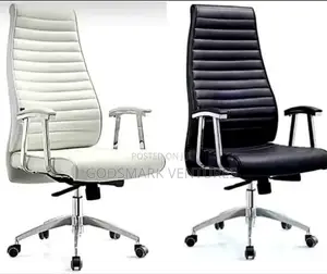 Executive Office Chair Swivel in White,Back, Brown