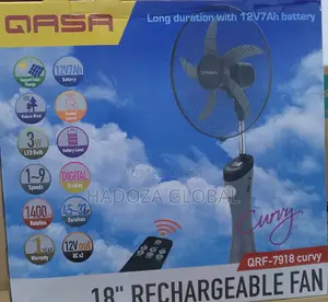 Durable Qasa 18" Rechargeable Standing Fan With Remote