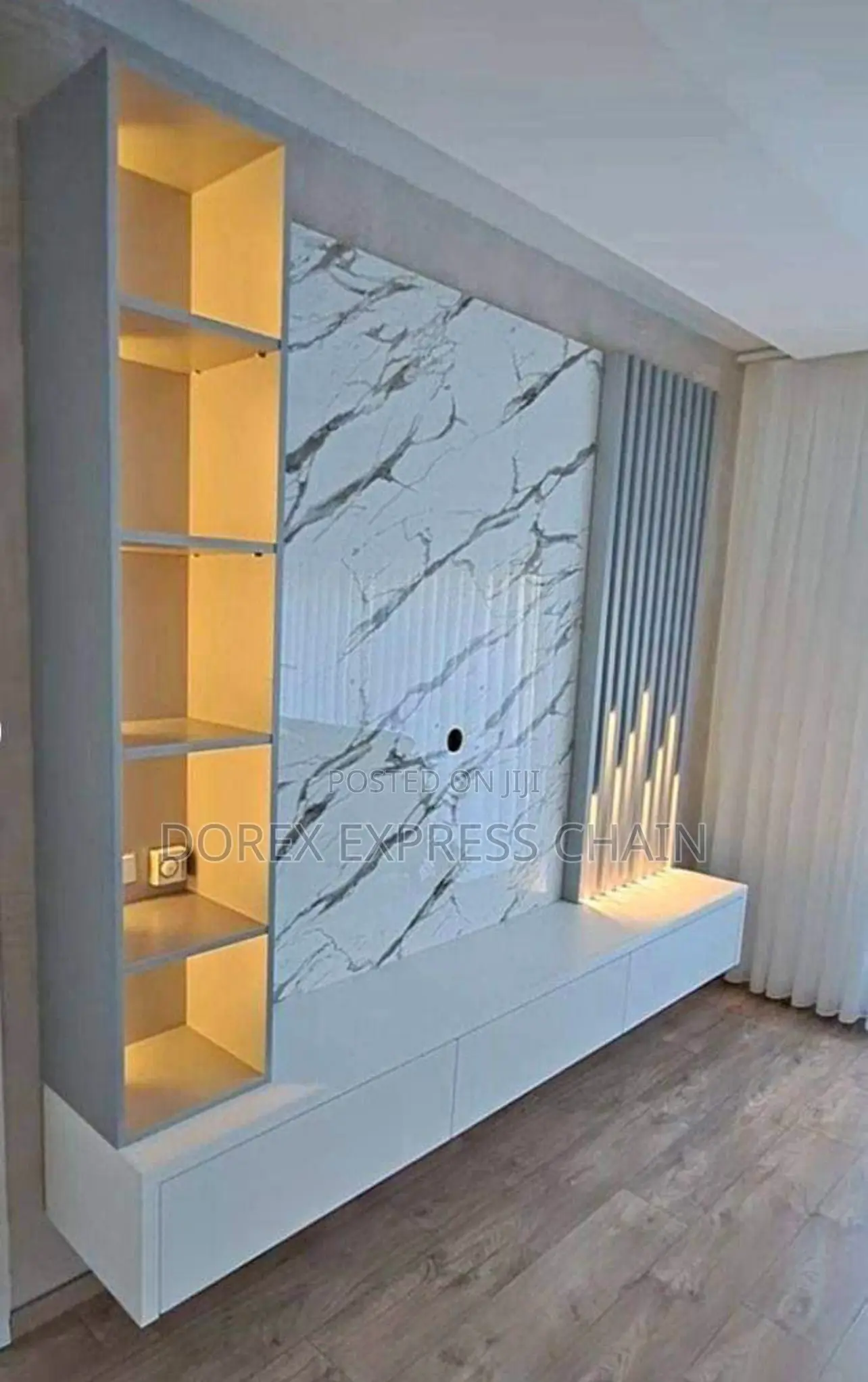 High-Gloss TV Console Stand