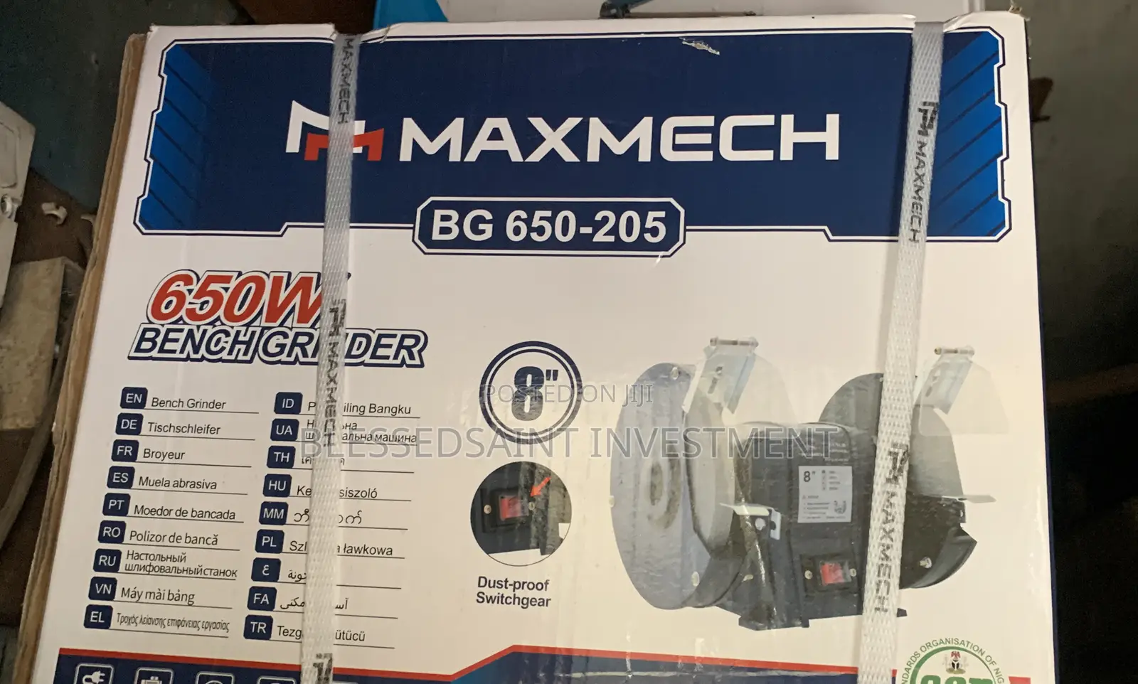 Maxmech 8” Benech Grinder 650w