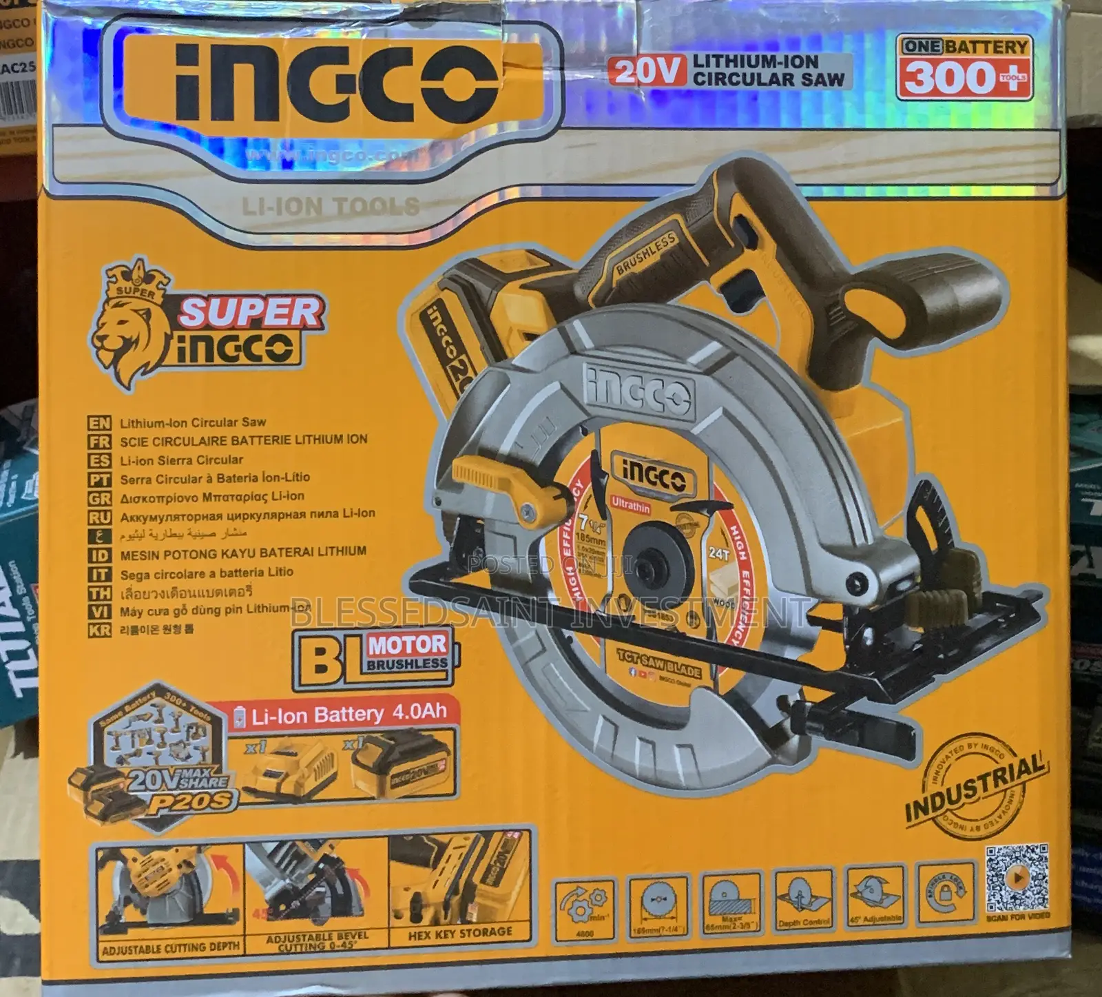 Ingco Battery Circular Saw Machine 20v