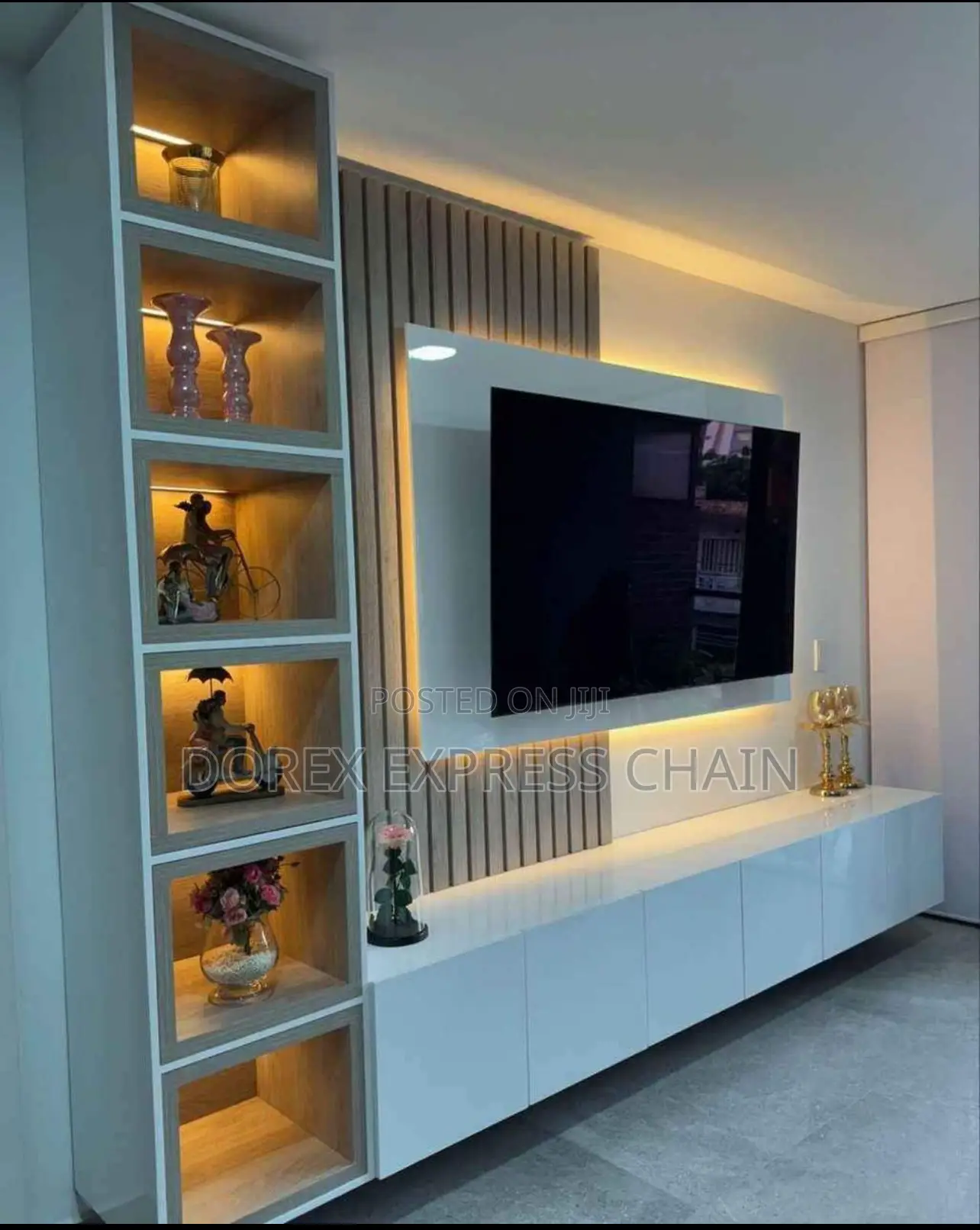 TV Console With Standard Compartments