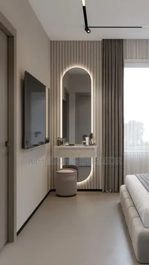 Dressing Mirror and Side Stools