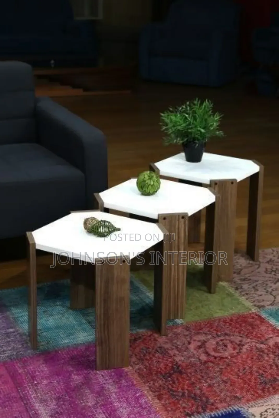 Dressing Mirror and Side Stools