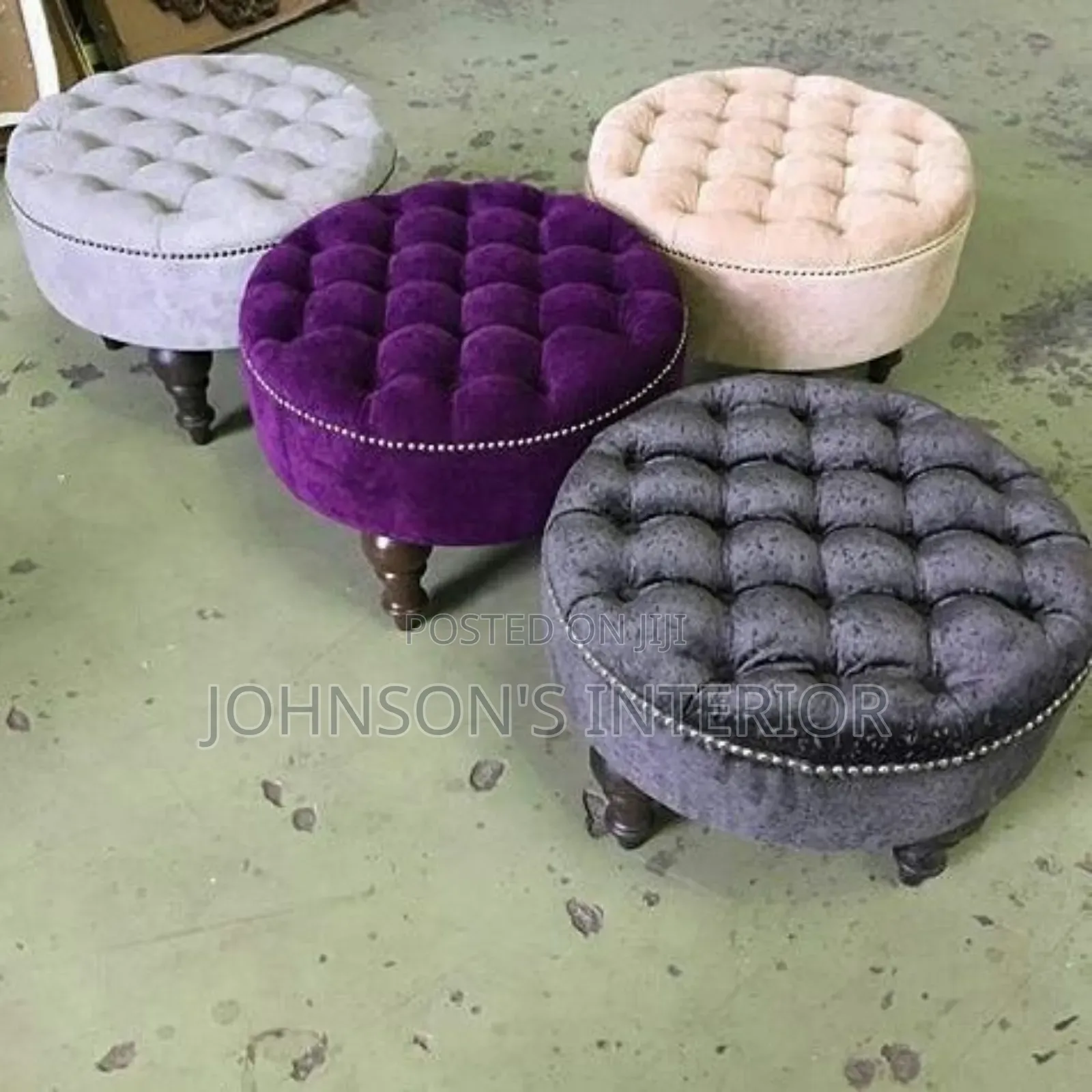 Dressing Mirror and Side Stools