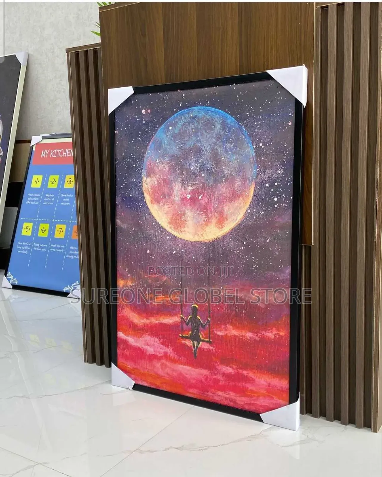 Galaxy Moon  Artwork Frame
