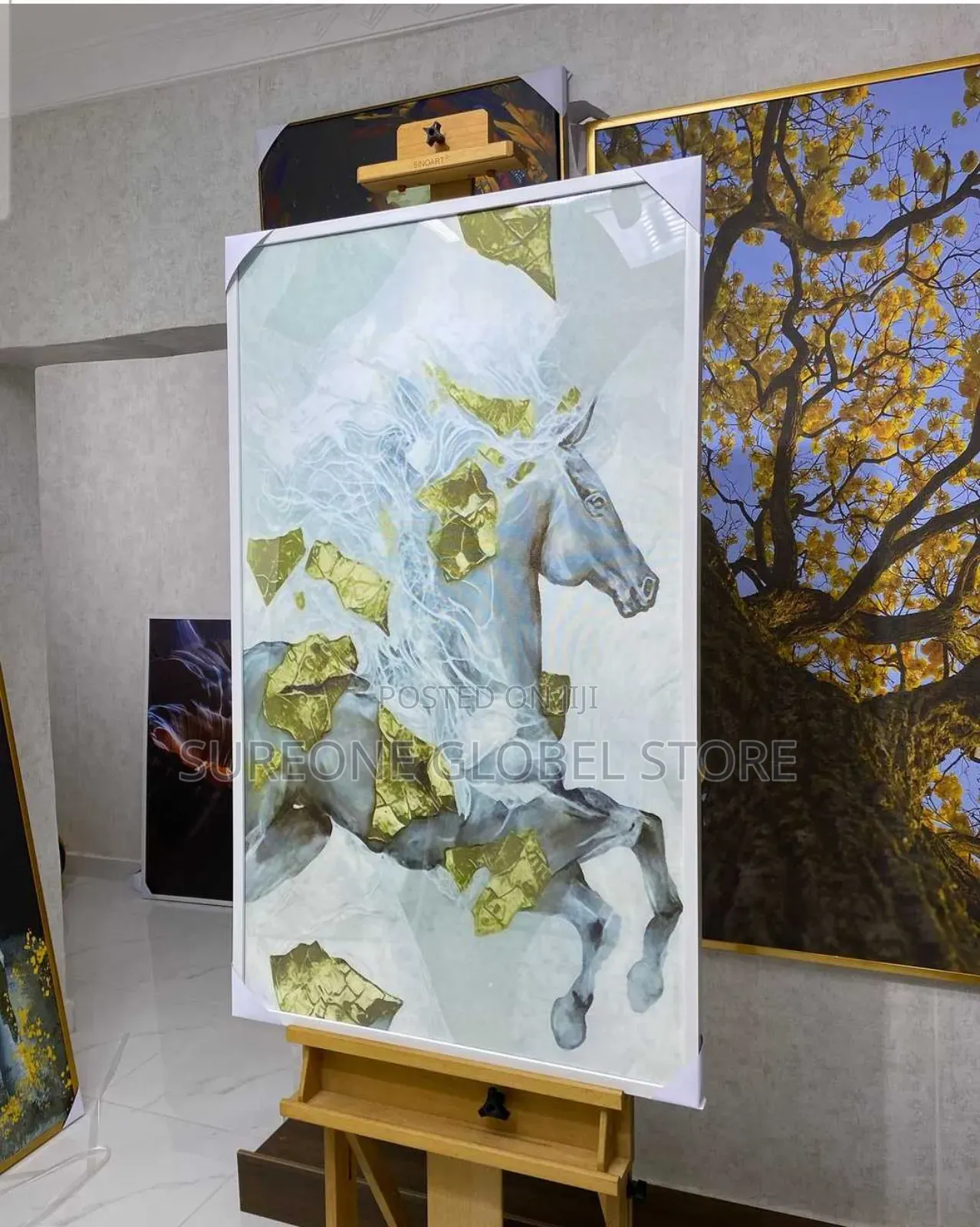 Gold White Horse
