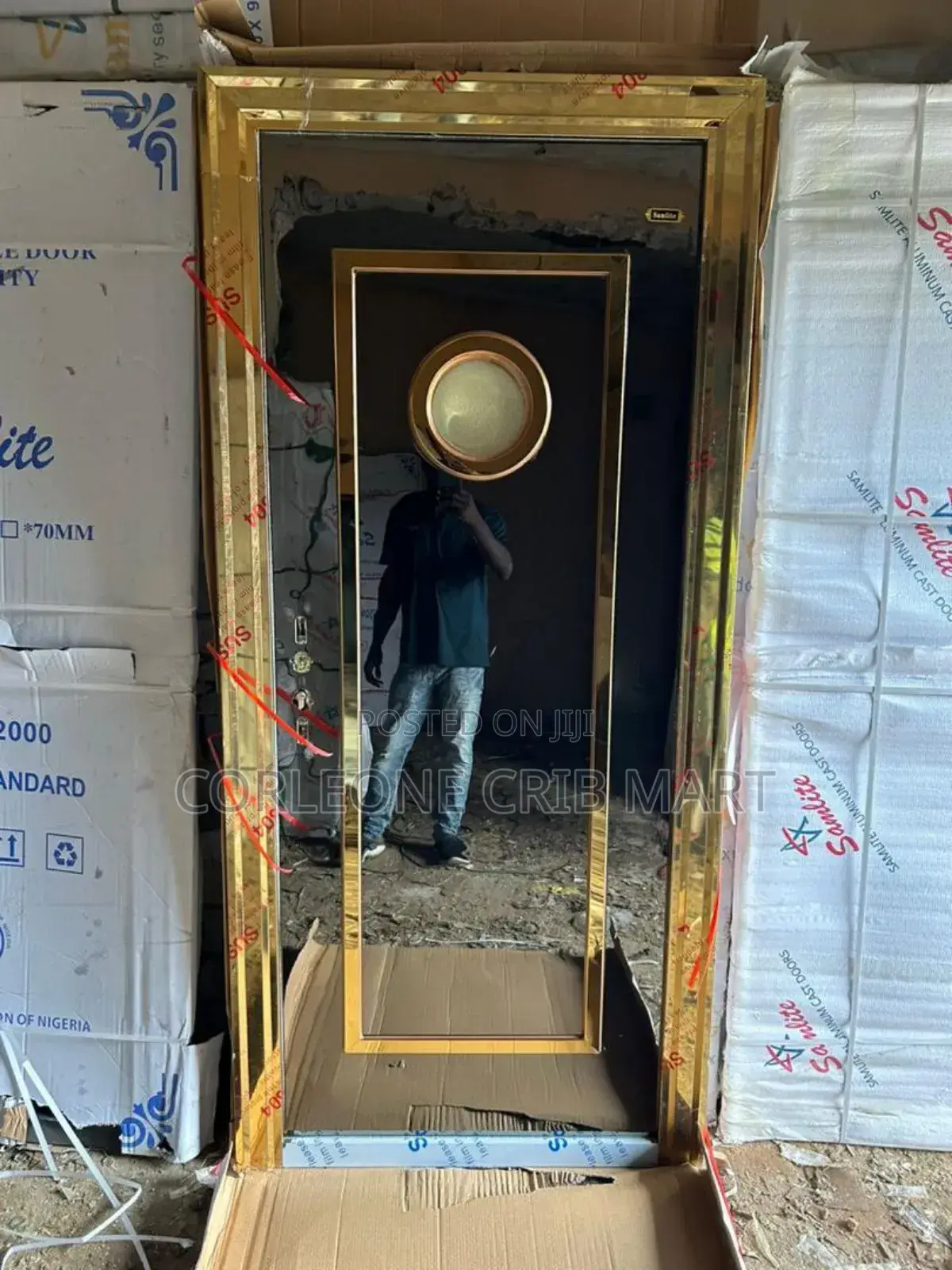 Gold Glass Door