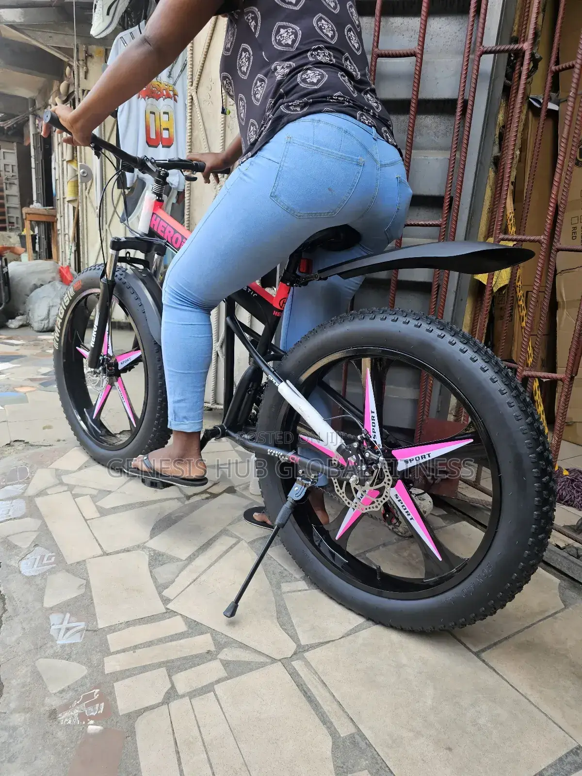 Fat Tyre Foldable Bicycle (Pink) HERO4110