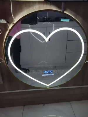 Love Gold Frame Led Mirror (Bluetooth)