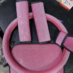 Glitters Pink Armrest ,Belt,Gear and Steering Cover Interior