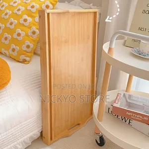 Portable Bamboo Bed Tray Table With Foldable Legs