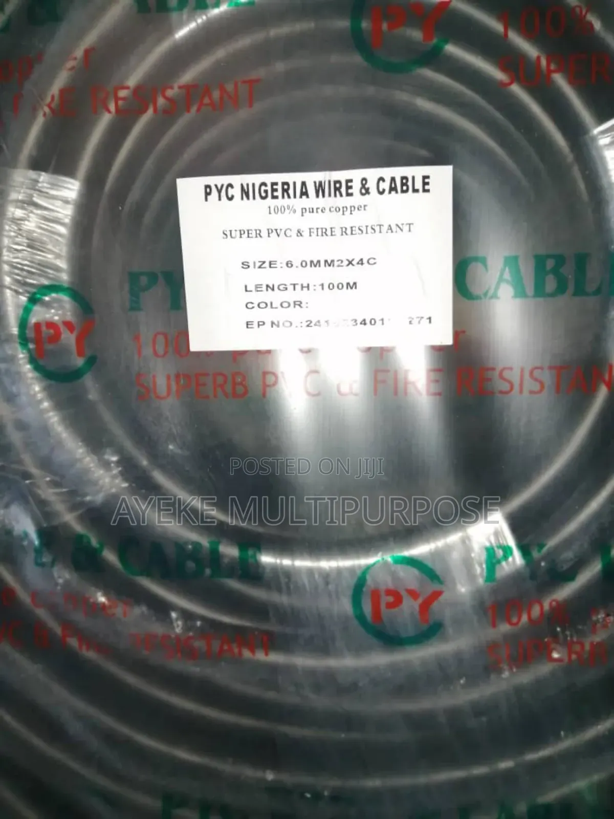 6mm X 4core Flexible Cable NIG