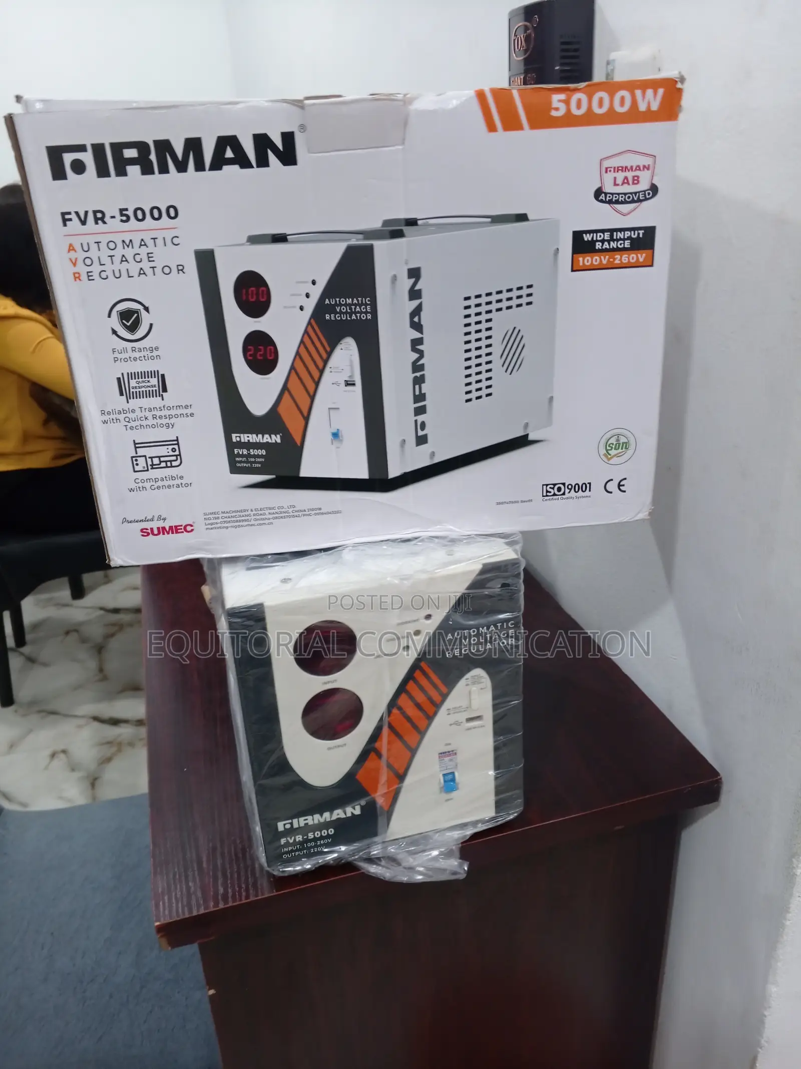 Firman Top Grade Stabilizer Fvr5000w in Badagry Electrical Equipment