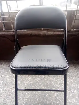Iron Leather Folding Chair
