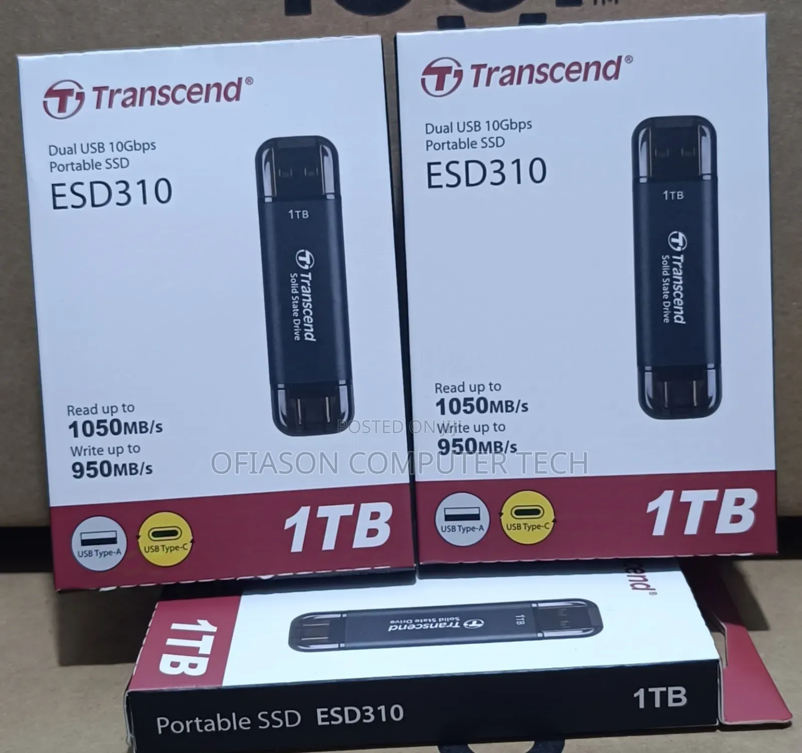 Transcend 1tb Dual Usb 10gbps Portable SSD