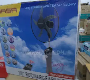 Qasa 18" Brand New Rechargeable Fan- Affordable With Remote