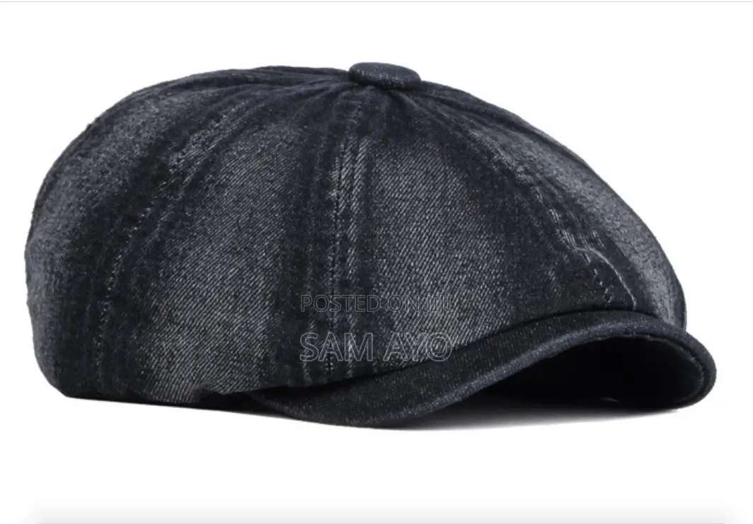 Denim Octagonal Panama Hat Cap