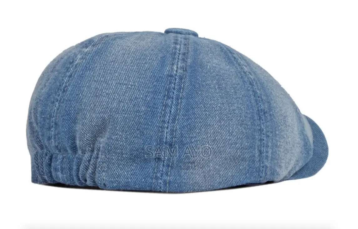 Denim Octagonal Panama Hat Cap