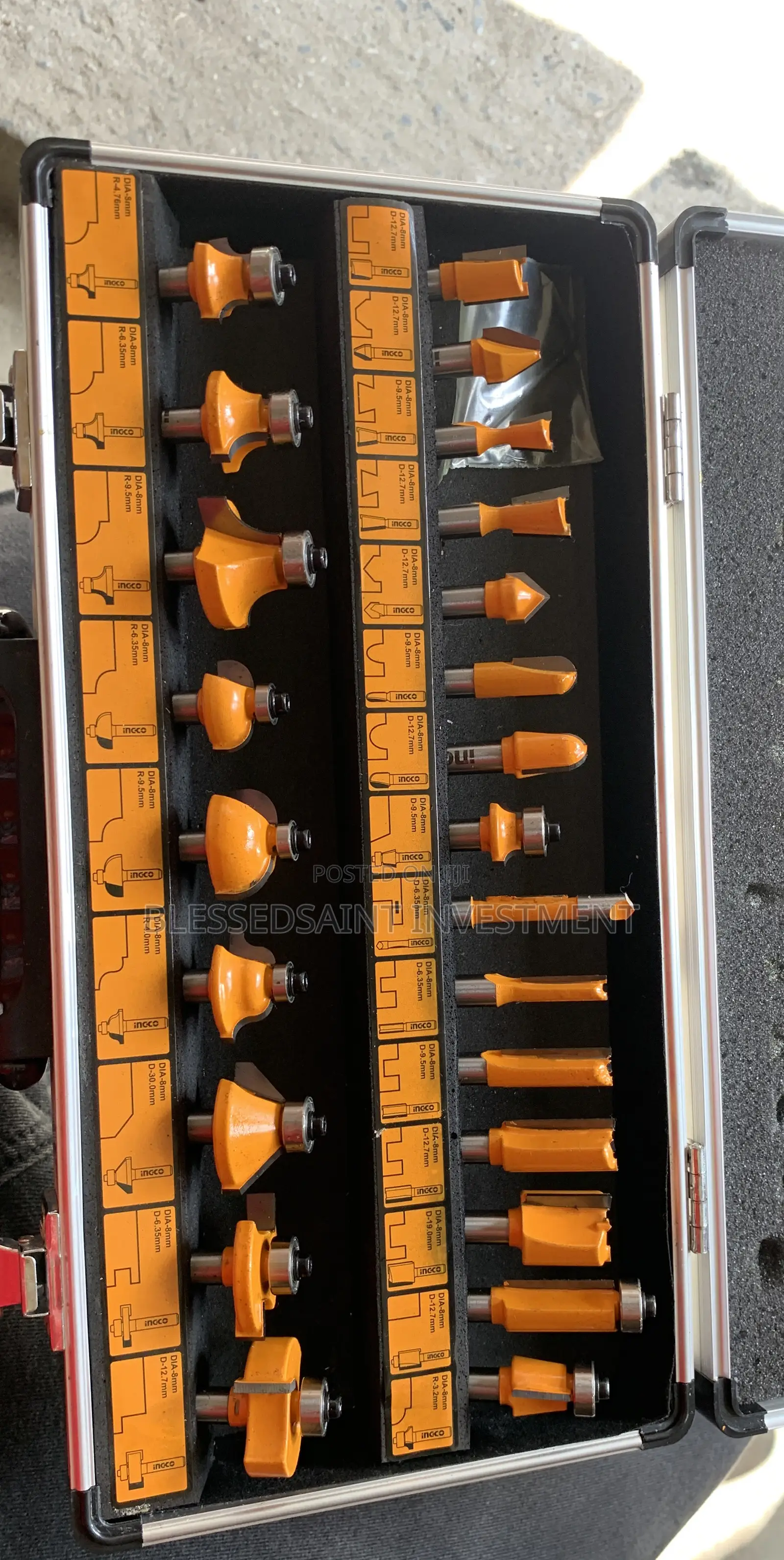 Ingco Router Bit Set 24pics 8mm