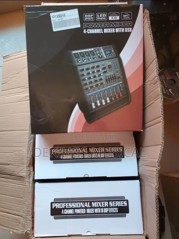 Four 4 Channels Powered Mixer Amplifier USB/BT