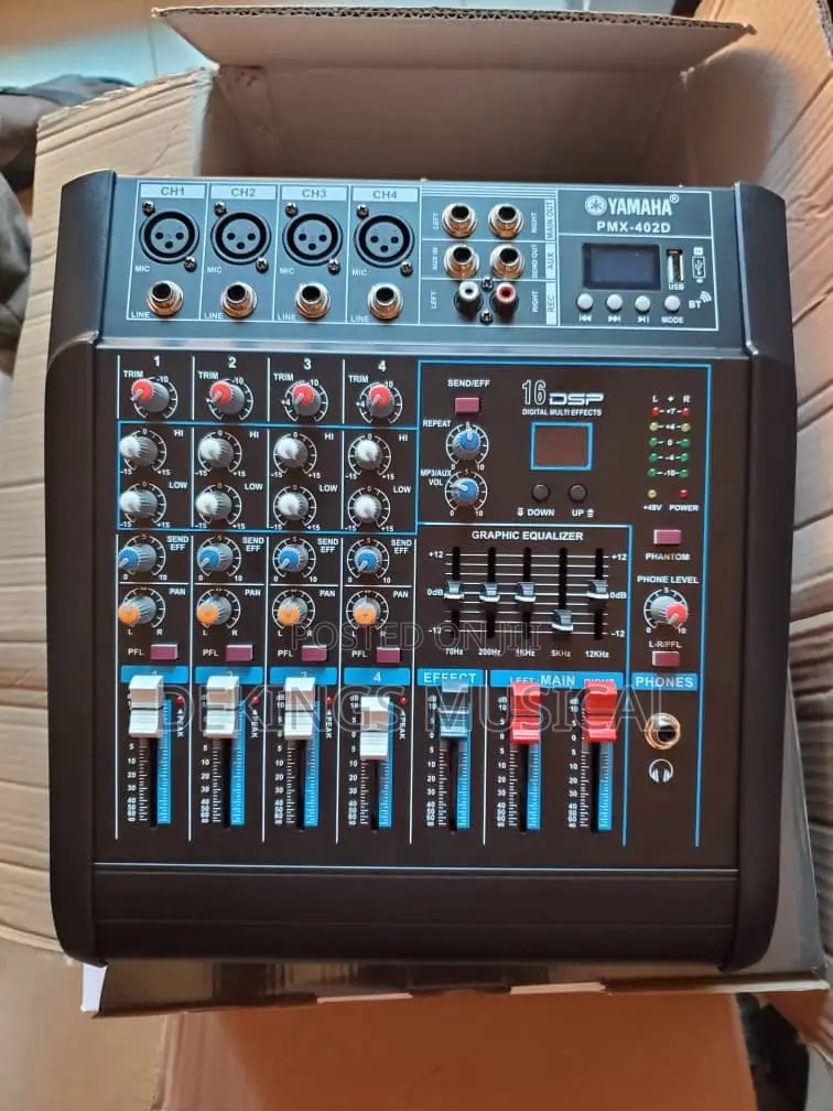 Four 4 Channels Powered Mixer Amplifier USB/BT