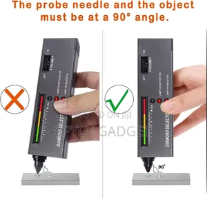 High Accuracy Diamond Tester Pen With 60x LED Magnifying