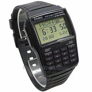Casio BC32-1A Men's Databank Black Digital Small Size Watch