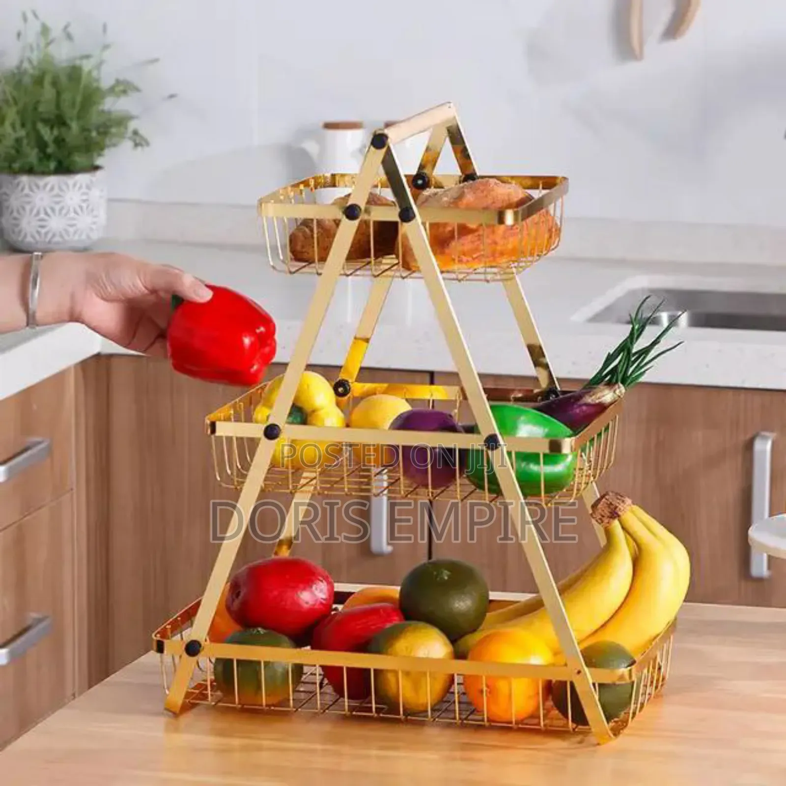 Multifunctional 3 Layer Fruit and Vegetable Gold Storage