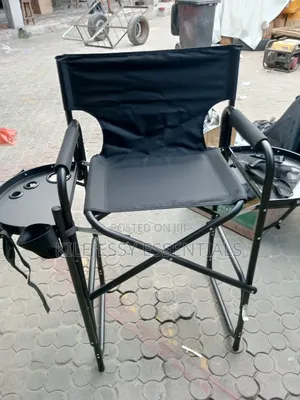 Foldable Makeup Chair Double Tray